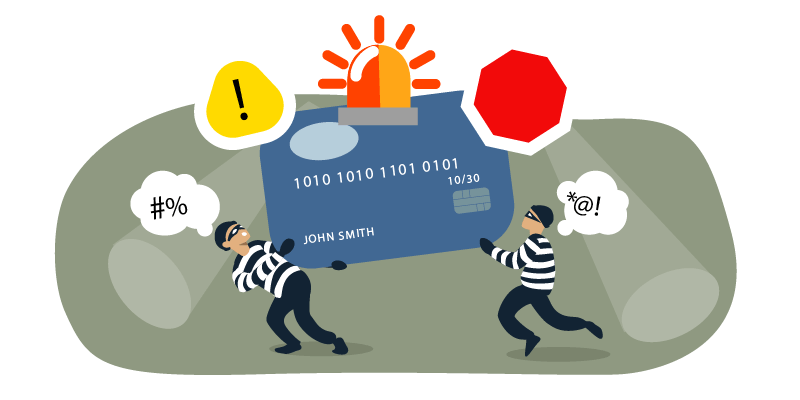 thieves holding credit card